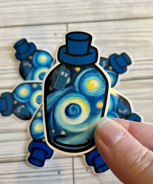 Hero Within, Starry Night, Dr. Who, Vinyl Sticker